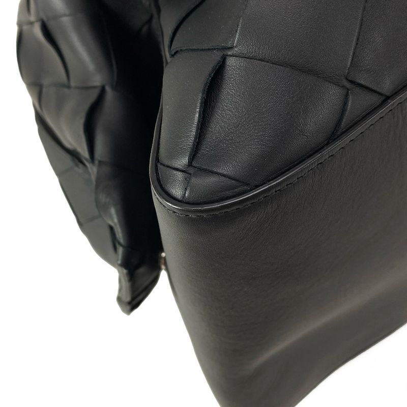 Bottega Veneta Boston Bag Maxi Intrecciato Black Main Item No Lock Leather