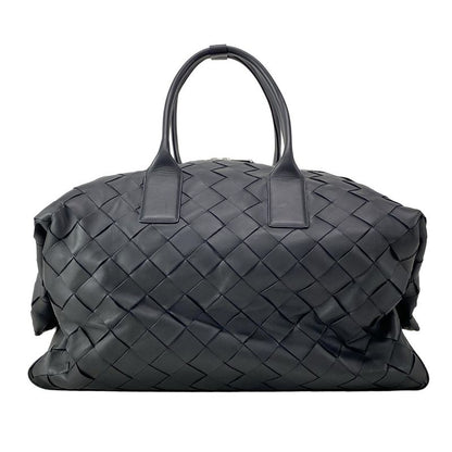 Bottega Veneta Boston Bag Maxi Intrecciato Black Main Item No Lock Leather