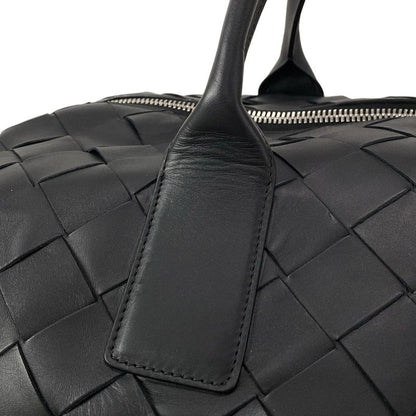 Bottega Veneta Boston Bag Maxi Intrecciato Black Main Item No Lock Leather