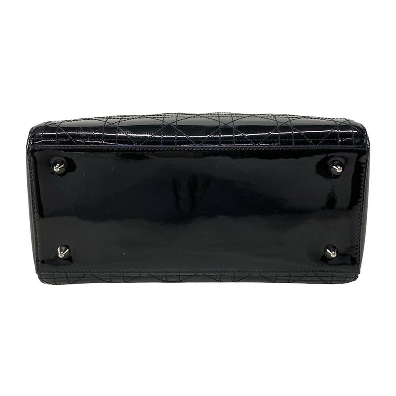 Dior Christian Dior Handbag Lady Dior Medium Bag Vrn44551 Black Leather