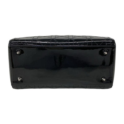 Dior Christian Dior Handbag Lady Dior Medium Bag Vrn44551 Black Leather