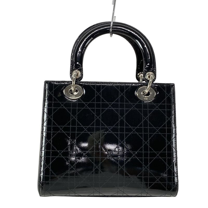 Dior Christian Dior Handbag Lady Dior Medium Bag Vrn44551 Black Leather
