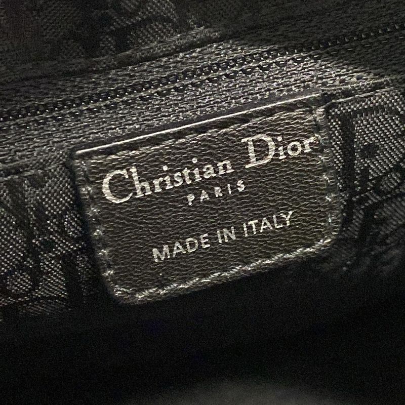 Dior Christian Dior Handbag Lady Dior Medium Bag Vrn44551 Black Leather