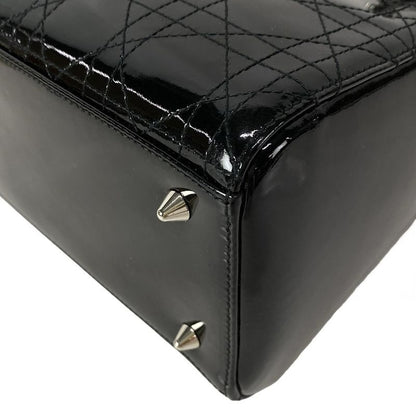 Dior Christian Dior Handbag Lady Dior Medium Bag Vrn44551 Black Leather