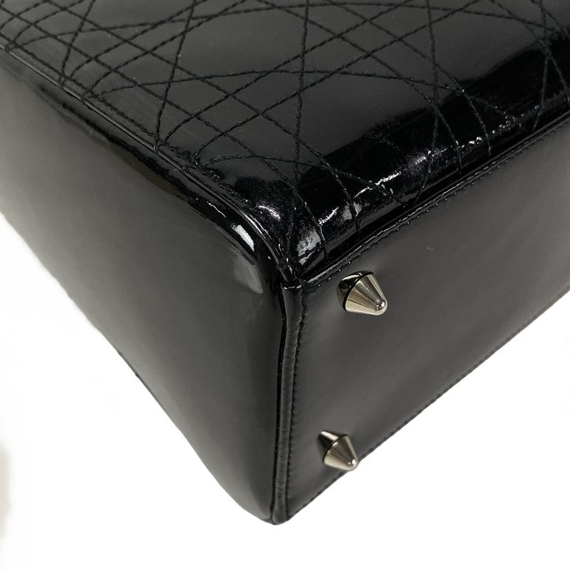 Dior Christian Dior Handbag Lady Dior Medium Bag Vrn44551 Black Leather