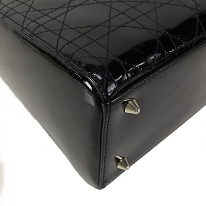 Dior Christian Dior Handbag Lady Dior Medium Bag Vrn44551 Black Leather