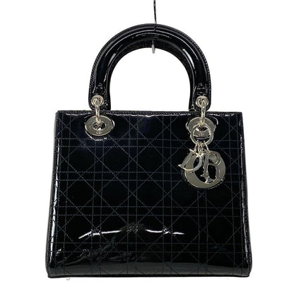 Dior Christian Dior Handbag Lady Dior Medium Bag Vrn44551 Black Leather