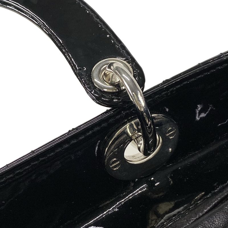 Dior Christian Dior Handbag Lady Dior Medium Bag Vrn44551 Black Leather