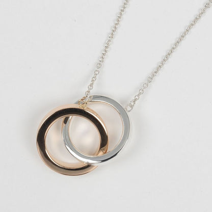 Tiffany & Co 1837 Interlocking Silver 925 X 18k Pink Gold