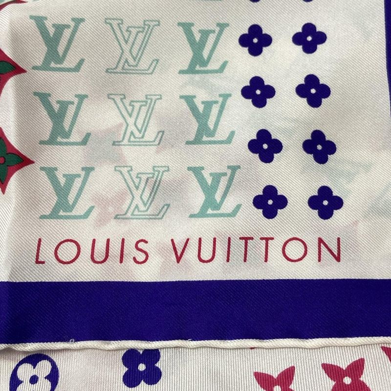 Louis Vuitton Scarf White X Blue X Multi