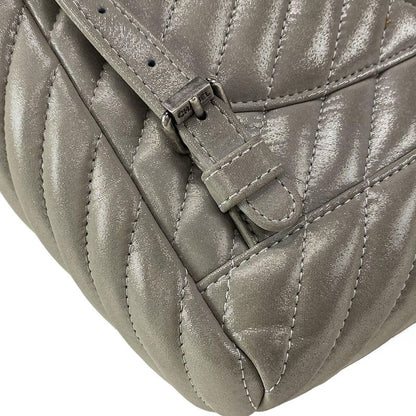 Chanel Backpack Sac V Stitch (Chevron) Silver Vintage Silver Hardware Chain