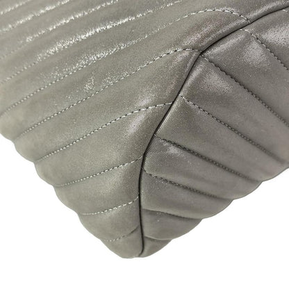 Chanel Backpack Sac V Stitch (Chevron) Silver Vintage Silver Hardware Chain