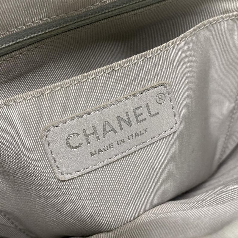 Chanel Backpack Sac V Stitch (Chevron) Silver Vintage Silver Hardware Chain