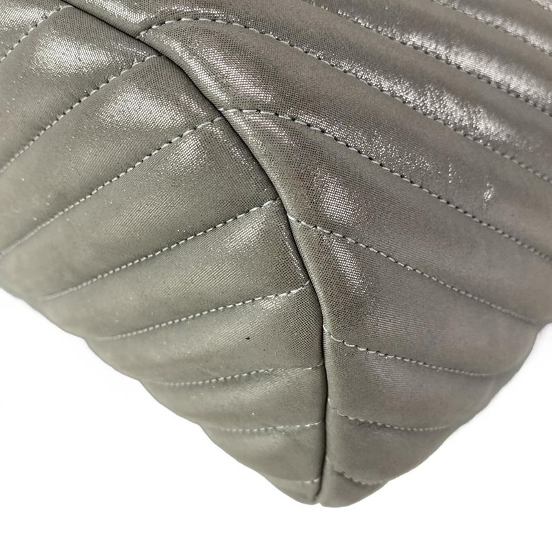 Chanel Backpack Sac V Stitch (Chevron) Silver Vintage Silver Hardware Chain