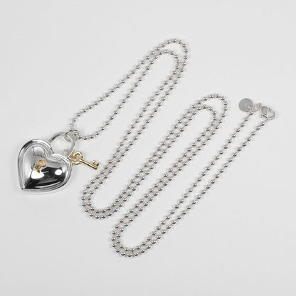 Tiffany & Co Heart Lock Silver 925 X 18k Yellow Gold Women's