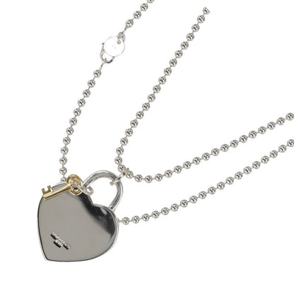 Tiffany & Co Heart Lock Silver 925 X 18k Yellow Gold Women's
