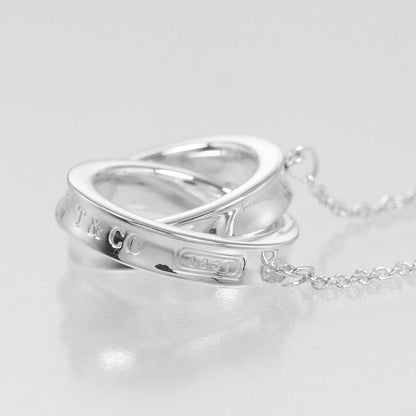 Tiffany & Co 1837 Interlocking Silver 925 Women's 5g Necklace