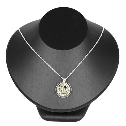 Tiffany & Co St Christopher Silver 925 X 18k Yellow Gold Women's