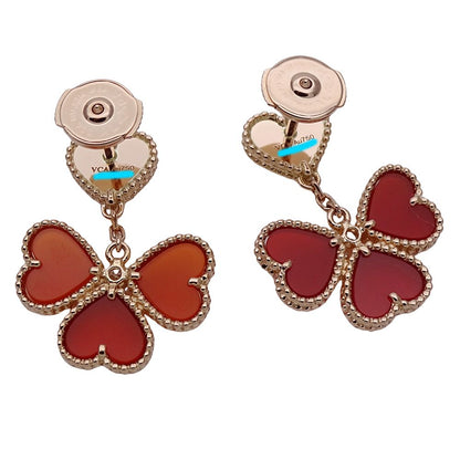 Van Cleef & Arpels Earrings Sweet Heart Alhambra Fyage Women'S Brand 750pg