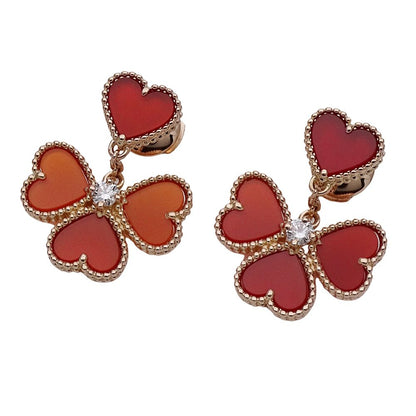 Van Cleef & Arpels Earrings Sweet Heart Alhambra Fyage Women'S Brand 750pg