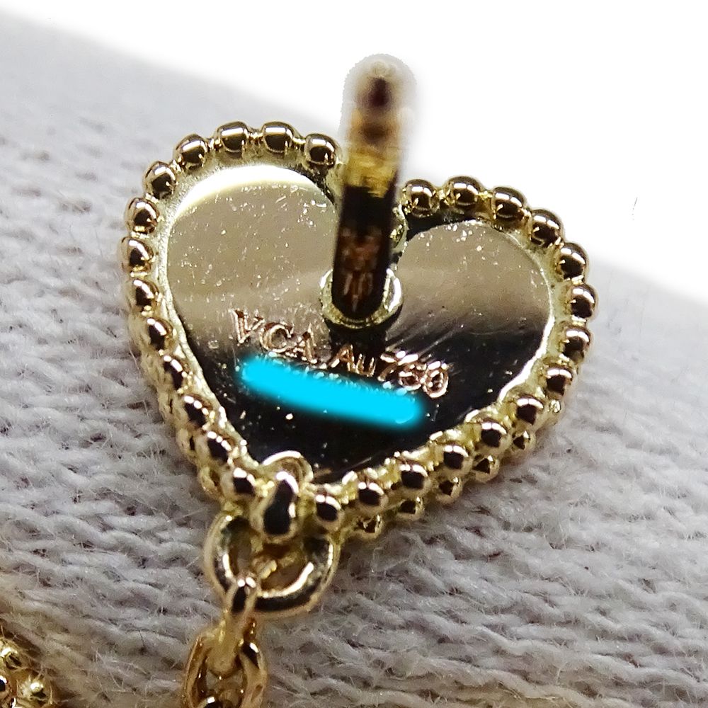 Van Cleef & Arpels Earrings Sweet Heart Alhambra Fyage Women'S Brand 750pg