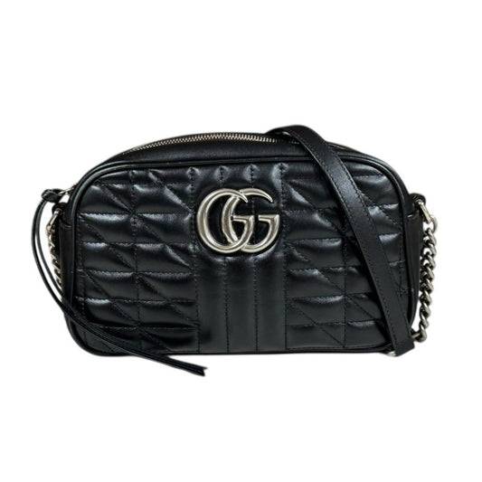 Gucci Ggmarmont Shoulder Bag Leather 447632 Black Women's Gucci Used Gucci
