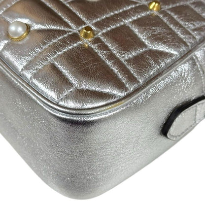 Gucci Ggmarmont Shoulder Bag Leather 447632 Silver Women's Gucci Used Gucci