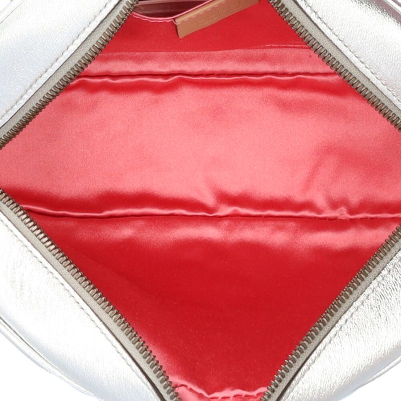 Gucci Ggmarmont Shoulder Bag Leather 447632 Silver Women's Gucci Used Gucci