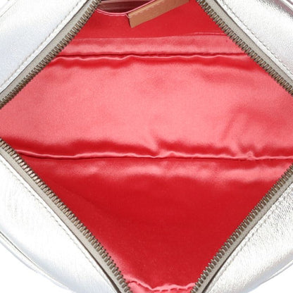 Gucci Ggmarmont Shoulder Bag Leather 447632 Silver Women's Gucci Used Gucci