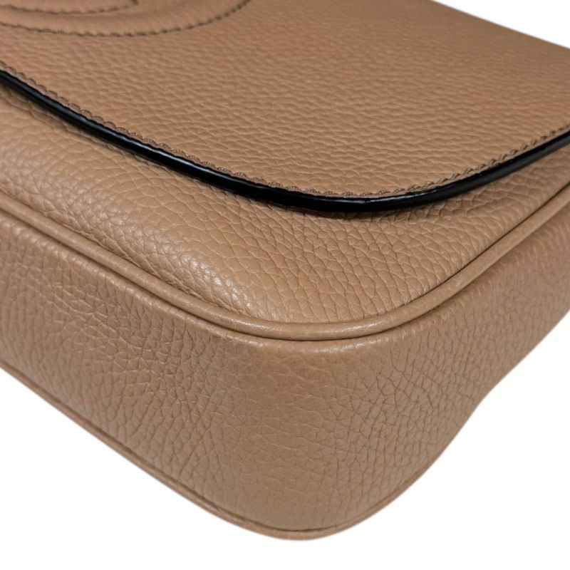 Gucci Soho Shoulder Bag Leather 536224 Beige Ladies Gucci Used Gucci