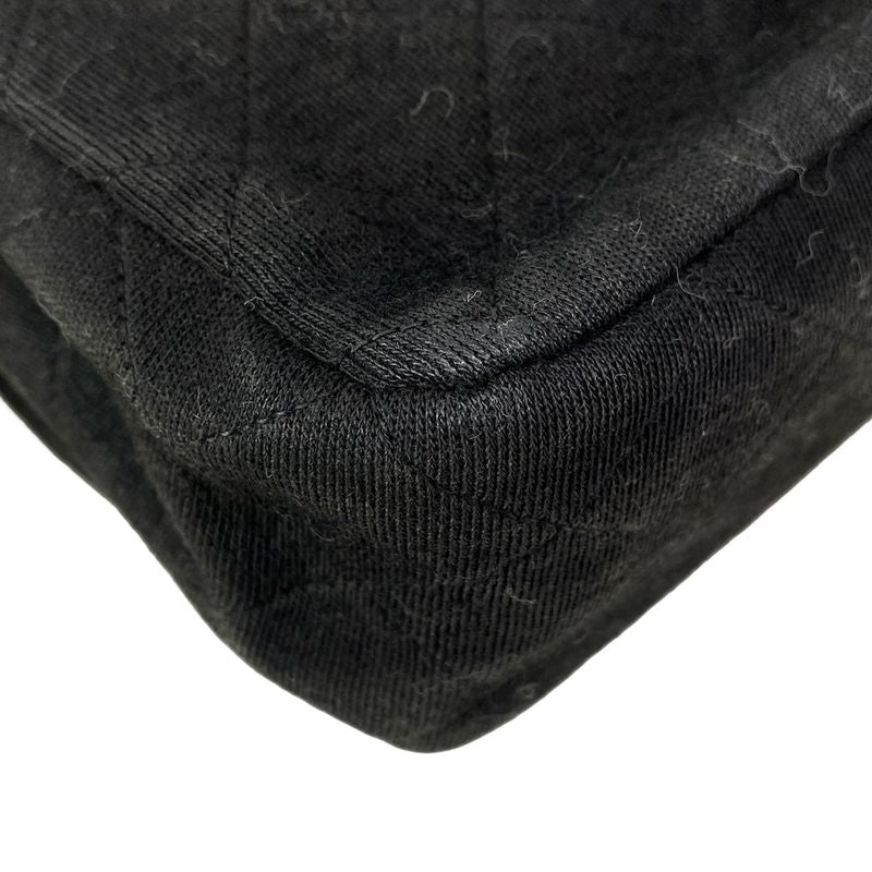 Chanel Shoulder Bag Double Flap Matelasse Black Mademoiselle Chain Gold