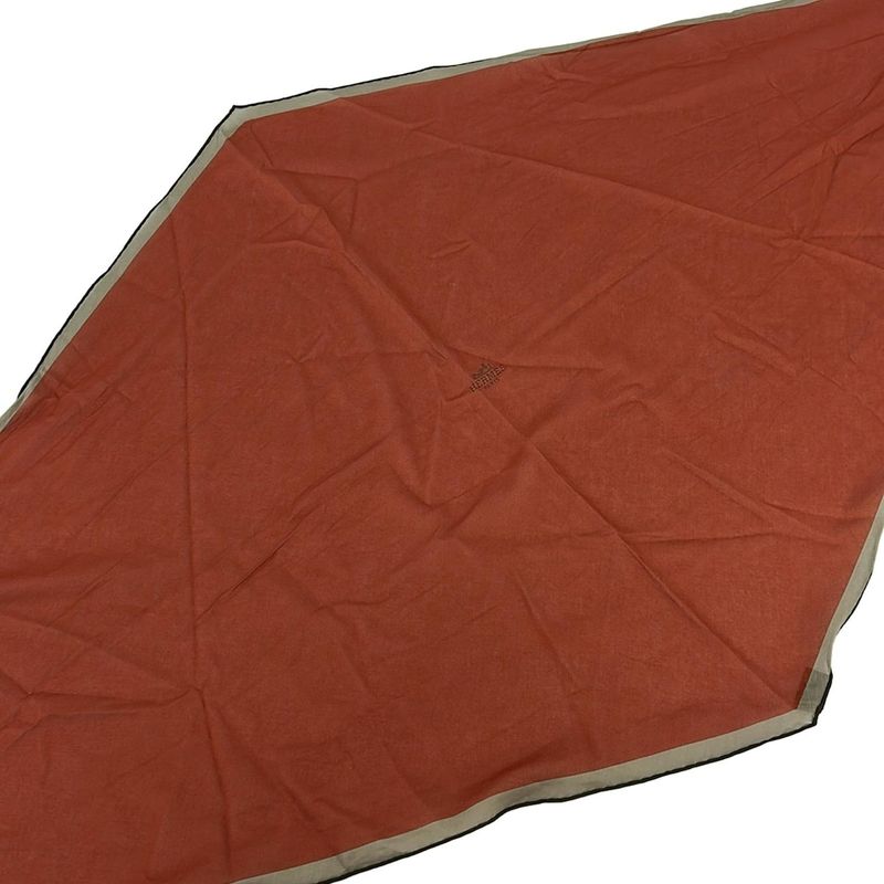 Hermes Shawl Losange Orange X Beige X Dark Brown Cotton