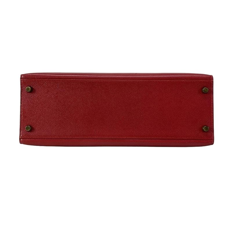 Hermes Handbag Kelly 32 Rouge Vif Outside Sewing Gold Hardware