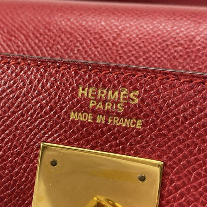 Hermes Handbag Kelly 32 Rouge Vif Outside Sewing Gold Hardware