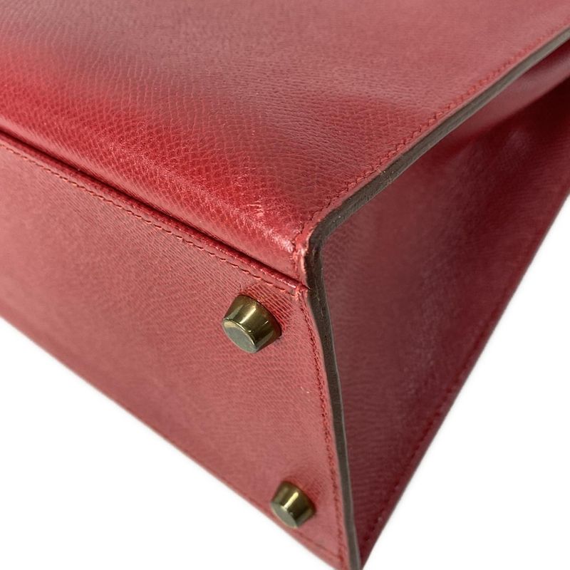 Hermes Handbag Kelly 32 Rouge Vif Outside Sewing Gold Hardware