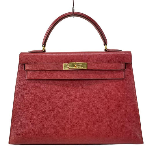 Hermes Handbag Kelly 32 Rouge Vif Outside Sewing Gold Hardware