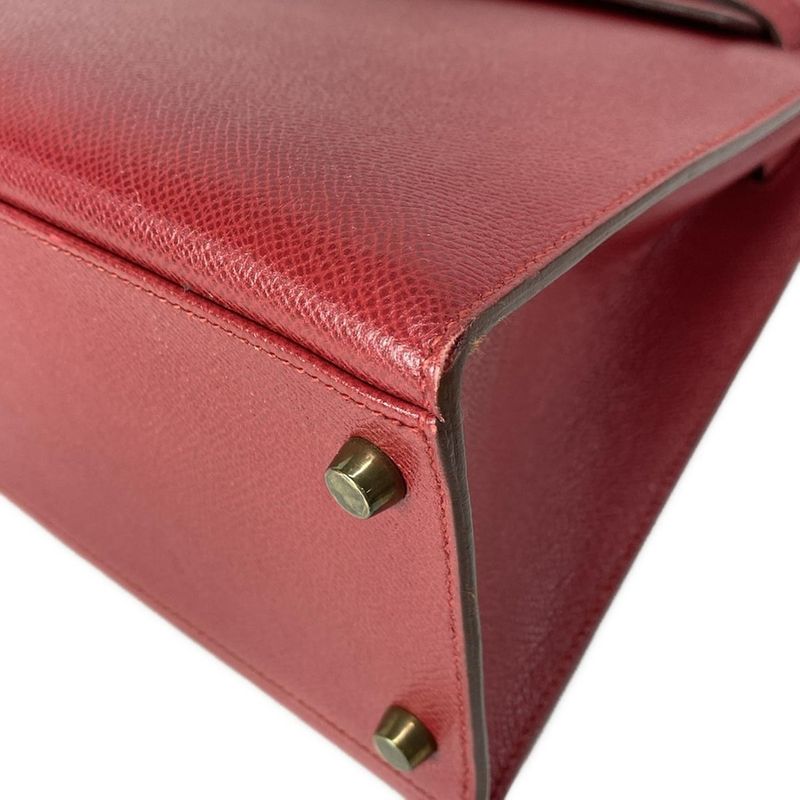 Hermes Handbag Kelly 32 Rouge Vif Outside Sewing Gold Hardware