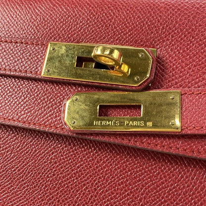 Hermes Handbag Kelly 32 Rouge Vif Outside Sewing Gold Hardware