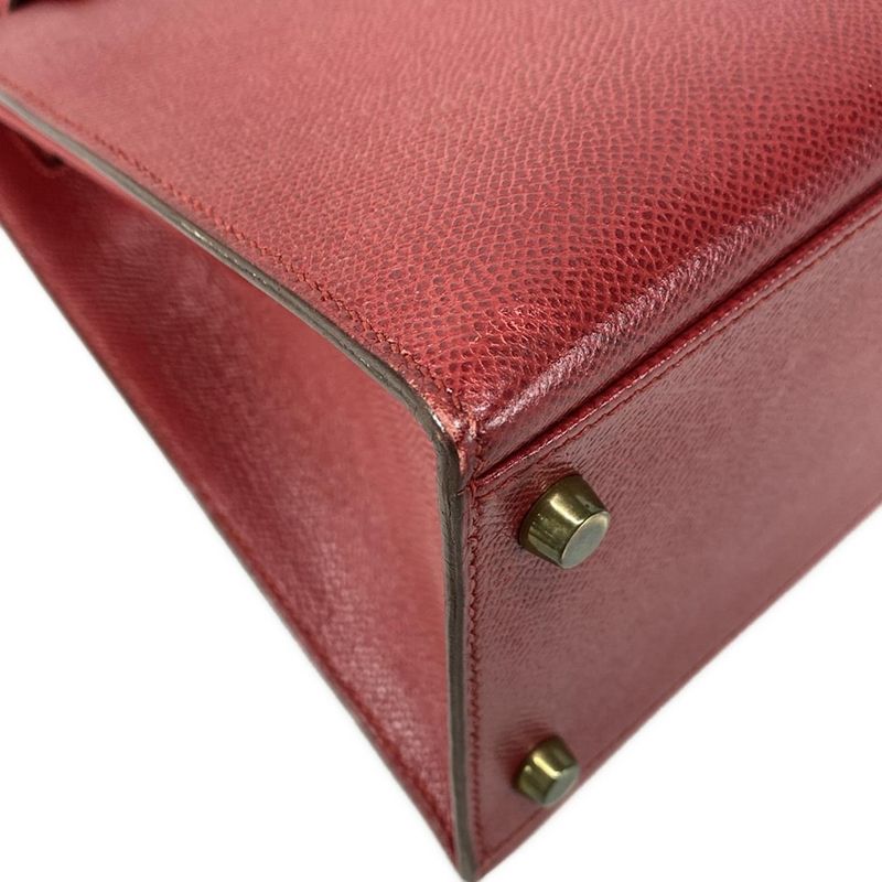 Hermes Handbag Kelly 32 Rouge Vif Outside Sewing Gold Hardware