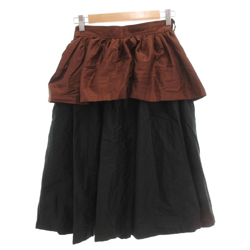 Yves Saint Laurent Vintage Peplum Skirt Flare M Knee Length