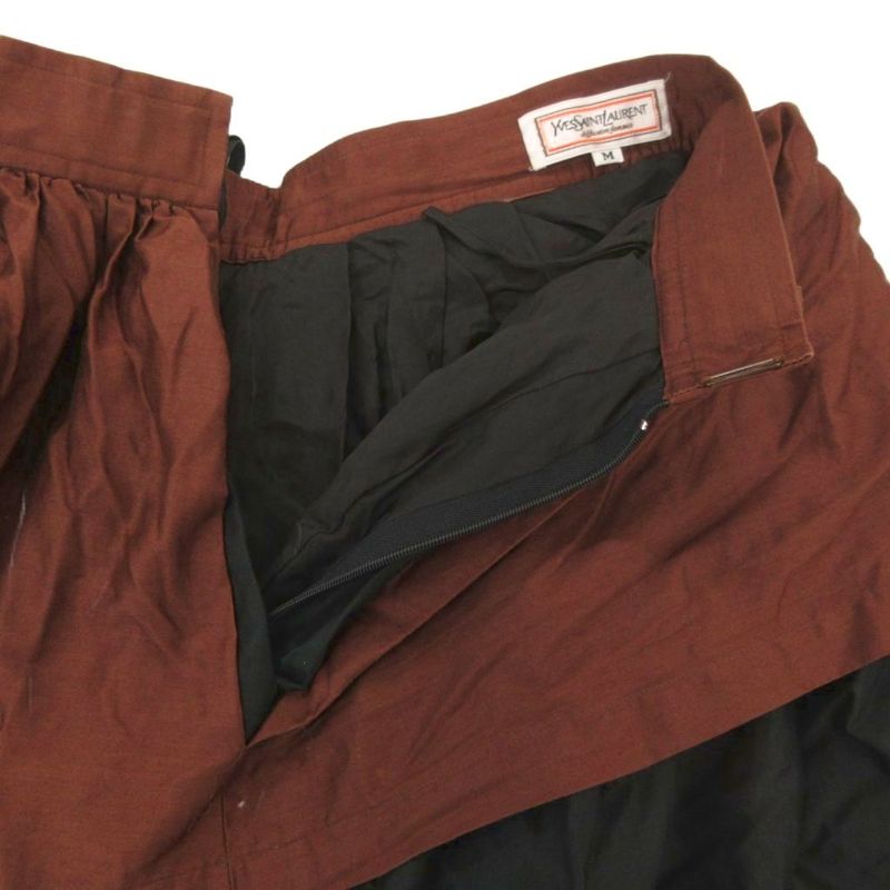 Yves Saint Laurent Vintage Peplum Skirt Flare M Knee Length