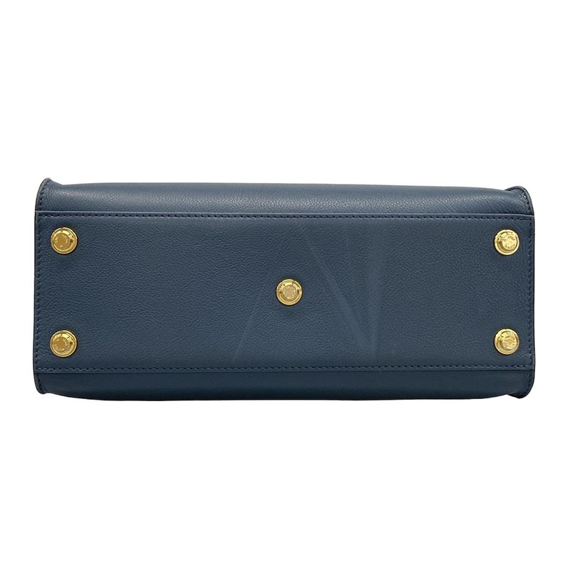 Louis Vuitton Tote Bag Mahina on My Side MM M22912 Blue Orage Leather Cowhide