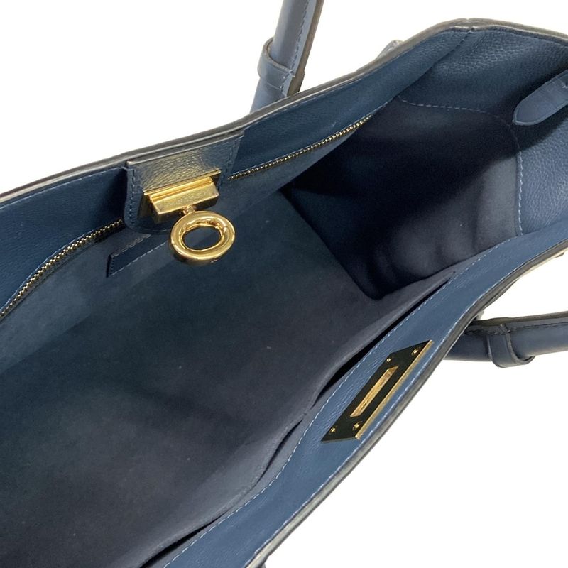 Louis Vuitton Tote Bag Mahina on My Side MM M22912 Blue Orage Leather Cowhide