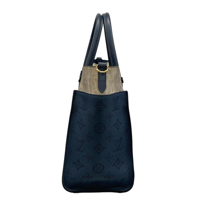 Louis Vuitton Tote Bag Mahina on My Side MM M22912 Blue Orage Leather Cowhide