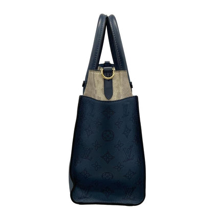 Louis Vuitton Tote Bag Mahina on My Side MM M22912 Blue Orage Leather Cowhide