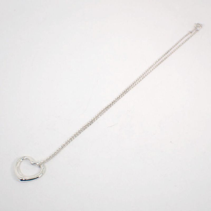Tiffany & Co 925 Open Heart Pendant Necklace j113-3