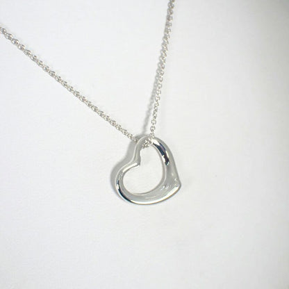 Tiffany & Co 925 Open Heart Pendant Necklace j113-3