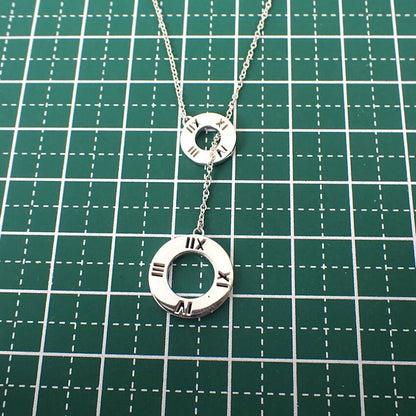 Tiffany & Co 925 Open Atlas Lariat Necklace j113-7