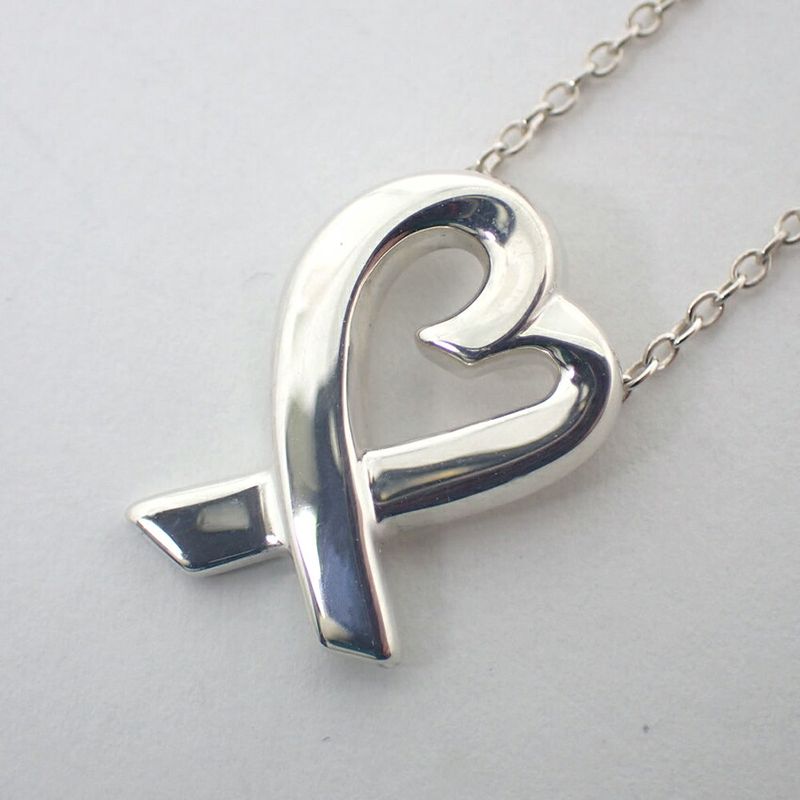 Tiffany & Co 925 Loving Heart Pendant Necklace J113-6