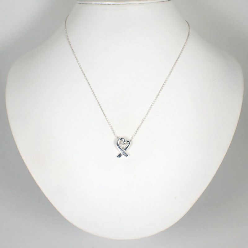 Tiffany & Co 925 Loving Heart Pendant Necklace J113-6